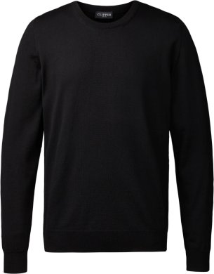 Milan mens pullover round-neck, black