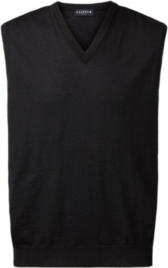 Milan mens slipover v-neck, black