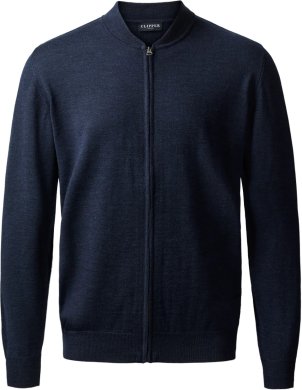 Milan mens cardigan, navy melange
