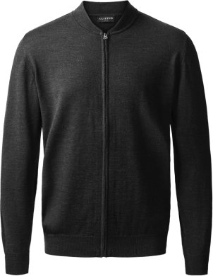 Milan mens cardigan, charcoale melange