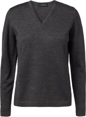 Copenhagen womens pullover v-neck, charcoale melange