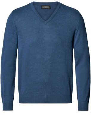 Copenhagen mens pullover v-neck, dusty blue melange
