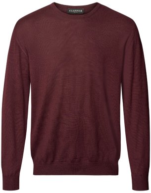 Copenhagen mens pullover round-neck, burgundy melange