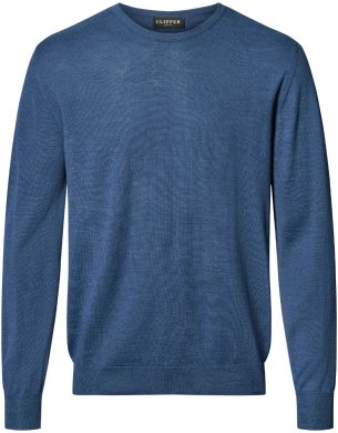 Copenhagen mens pullover round-neck, dusty blue melange