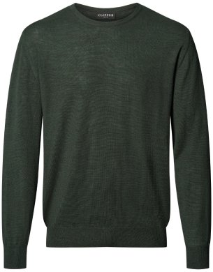 Copenhagen mens pullover round-neck, dark olive melange