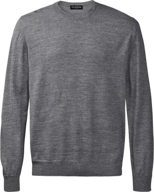 Copenhagen mens pullover round-neck, stone grey melange