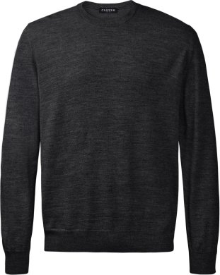 Copenhagen mens pullover round-neck, charcoale melange