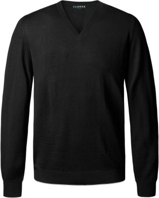Copenhagen mens pullover v-neck slimfit, black
