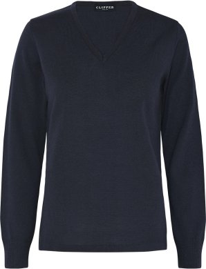 Milan womens pullover v-neck, dark navy