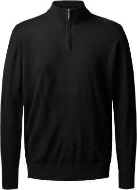 Copenhagen mens pullover zip-neck, black