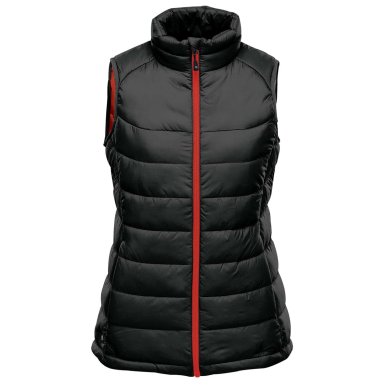 Women's Stavanger Thermal Vest, black/red