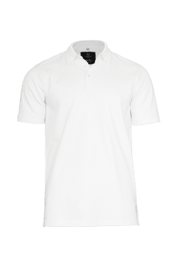Tri-blend deluxe polo, white