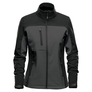 Women's Cascades Softshell, dolphin/black