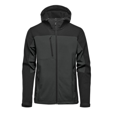 Men's Cascades Softshell Hoody, dolphin/black