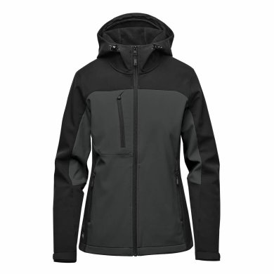 Women's Cascades Softshell Hoody, dolphin/black