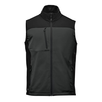 Men's Cascades Softshell Vest, dolphin/black