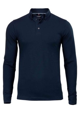 Deluxe longsleeve polo, navy