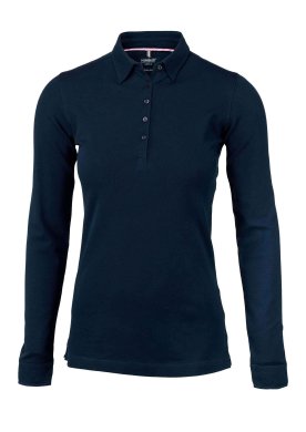 Woman Deluxe longsleeve polo, navy