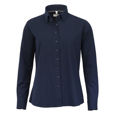 Navy female super stretch shirt, comfort fit