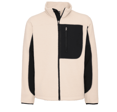 Pile fleece jacket, sand/black