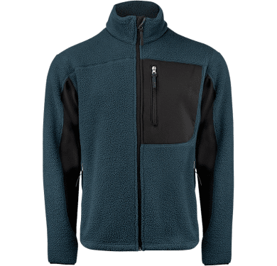 Pile fleece jacket, blue/black