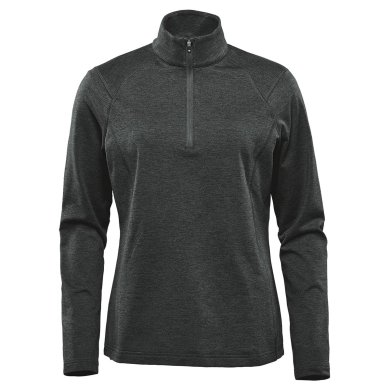 Women's Treeline Performance 1/4 Zip Pullover, black heather
