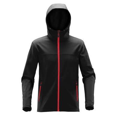Men's Orbiter Softshell Hoody, black/red
