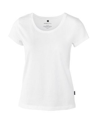 Woman soft round neck t-shirt, white