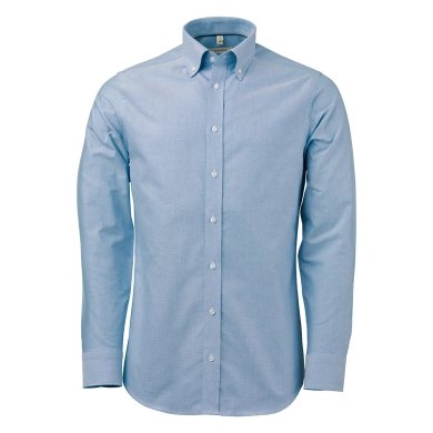 Light blue stretch oxford shirt, slimfit