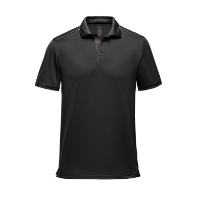 Men's Monterey S/S Piped Polo, black/granite