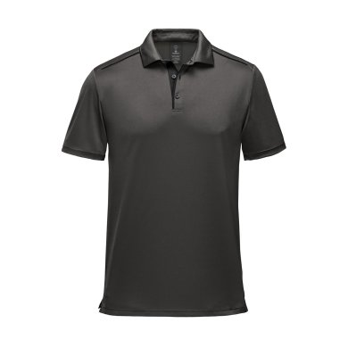 Men's Monterey S/S Piped Polo, granite/black