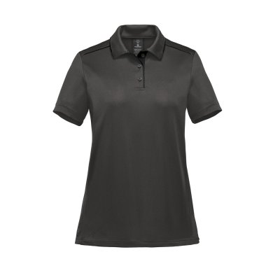 Women's Monterey S/S Piped Polo, granite/black