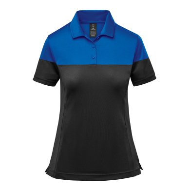 Women's Monterey Two-Tone S/S Polo, black/royal blue