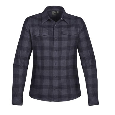 Women's Logan Snap Front Shirt, navy plaid