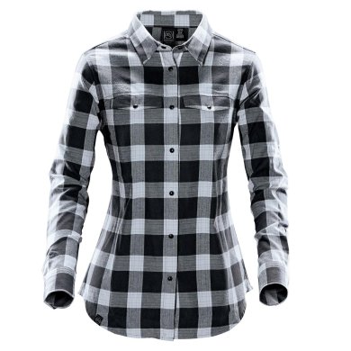 Women's Logan Snap Front Shirt, titanium plaid