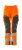 Dam byxor med knäfickor, orange/mörk antracite