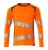 Långärmad t-shirt, orange/mörk marin
