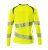 Dam långärmad t-shirt, gul/petrolium