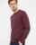 Milan mens pullover round-neck, burgundy melange