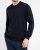 Milan mens pullover round-neck, navy melange