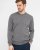 Milan mens pullover round-neck, stone grey melange