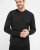 Milan mens pullover round-neck, charcoale melange