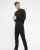 Milan mens pullover round-neck, charcoale melange