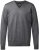 Milan mens pullover v-neck, stone grey melange