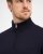 Milan mens pullover zip-neck, navy melange