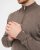 Milan mens pullover zip-neck, dark khaki melange