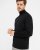 Milan mens pullover zip-neck, charcoale melange