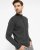 Berlin mens cardigan, dark charcoal melange