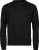 Ribbed Interlock Crew Neck, unisex Black