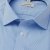 Light blue/white fine striped stretch oxford shirt, comfort fit